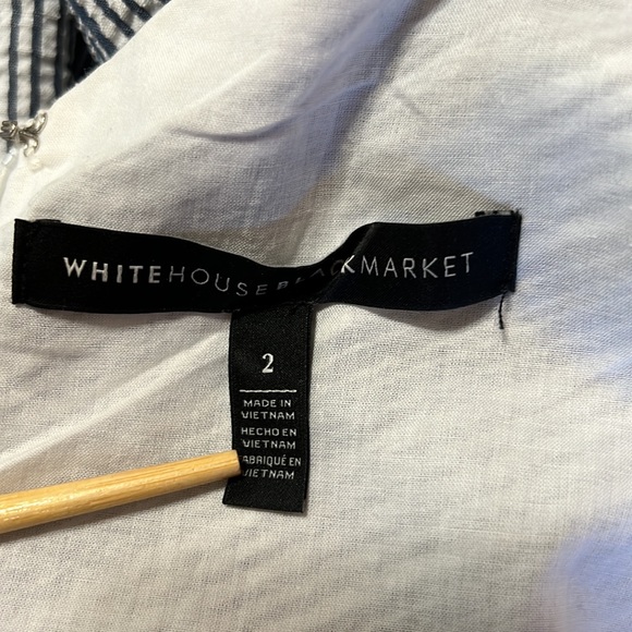 EUC WHBM  Blue & White Seersucker Dress Size 2 with pockets - Picture 11 of 14